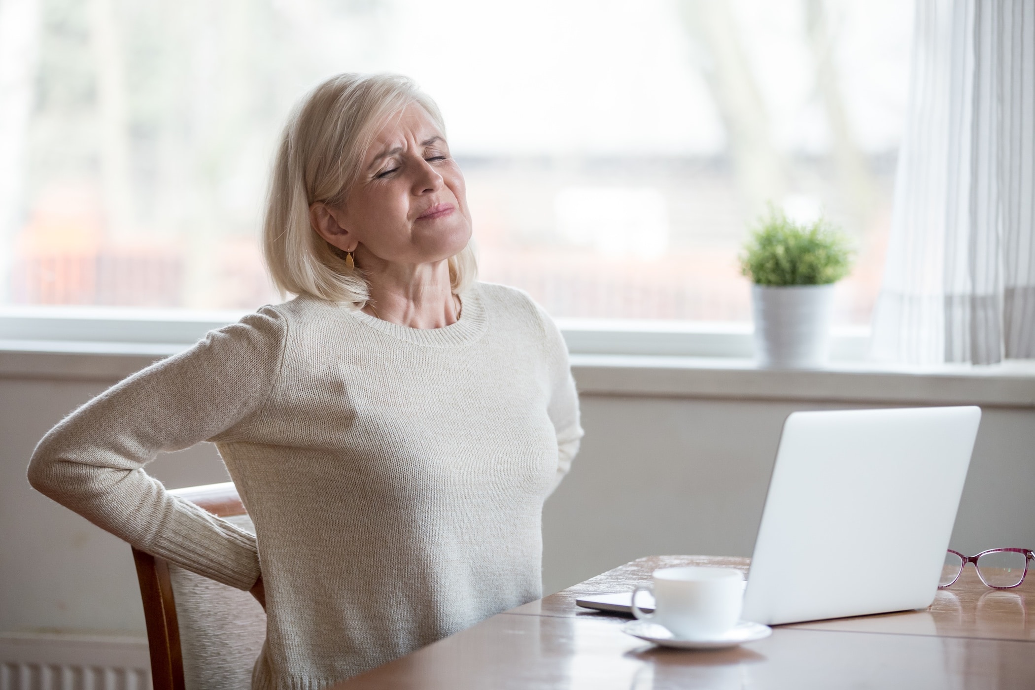 Woman with back pain